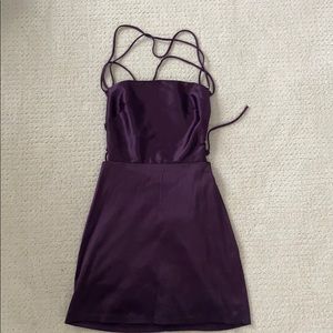 Lucy in the Sky purple satin strappy dress